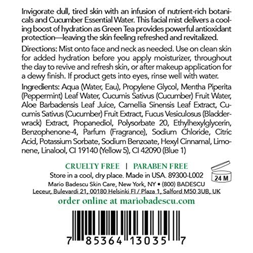 Mario Badescu Facial Spray with Aloe, Herbs and Rose Water for All Skin Types, Face Mist that Hydrates, Rejuvenates & Clarifies