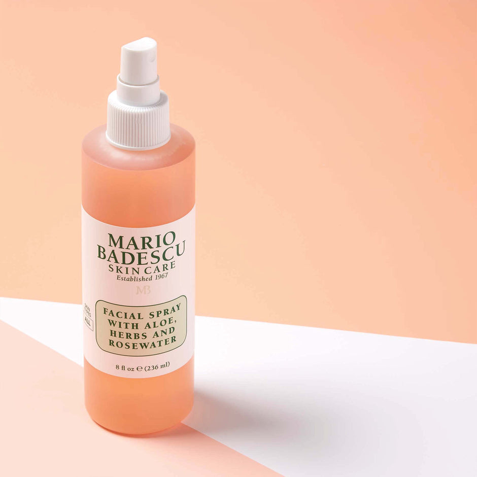 Mario Badescu Facial Spray with Aloe, Herbs and Rose Water for All Skin Types, Face Mist that Hydrates, Rejuvenates & Clarifies