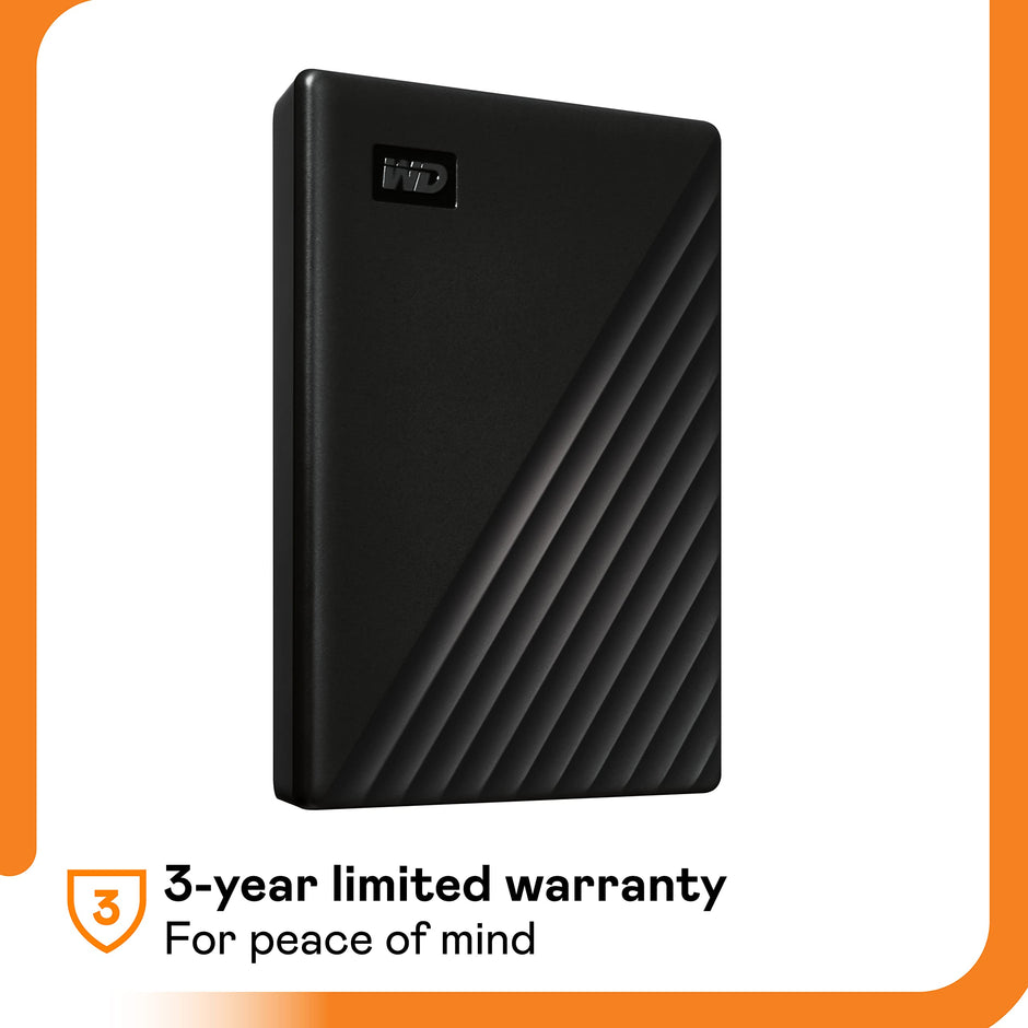 WD 6TB My Passport, Portable External Hard Drive, Blue, Backup Software with Defense Against ransomware, and Password Protection, USB 3.1/USB 3.0 Compatible - WDBR9S0060BBL-WESN