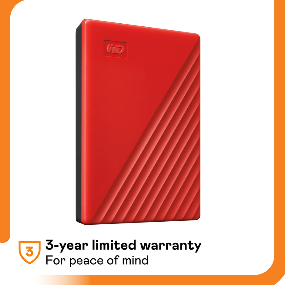 WD 6TB My Passport, Portable External Hard Drive, Blue, Backup Software with Defense Against ransomware, and Password Protection, USB 3.1/USB 3.0 Compatible - WDBR9S0060BBL-WESN