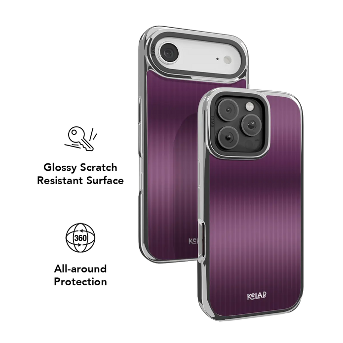 Violet Reverie | Purple Gradient Fluted Glass iPhone Case