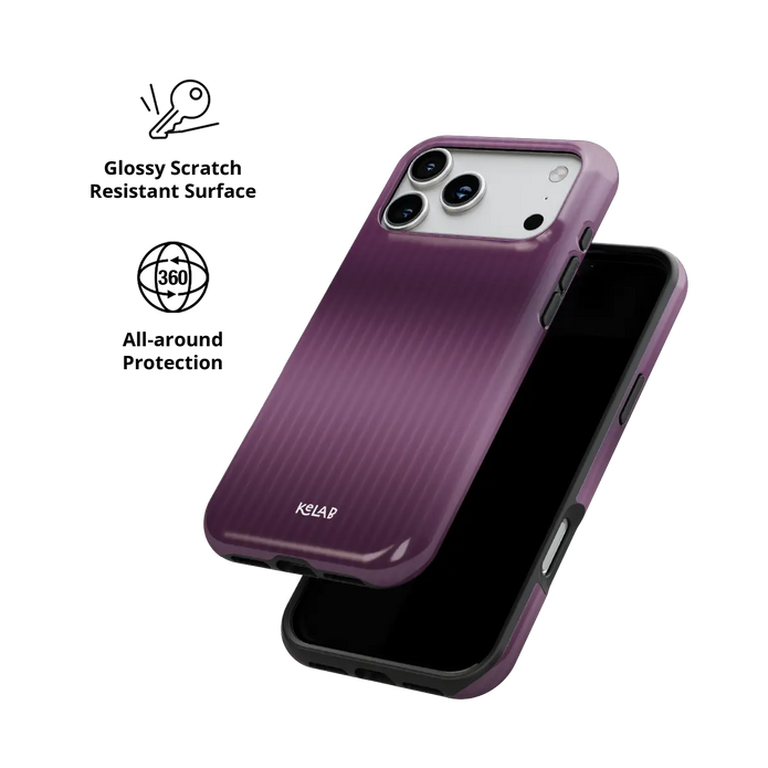 Violet Reverie | Purple Gradient Fluted Glass iPhone Case