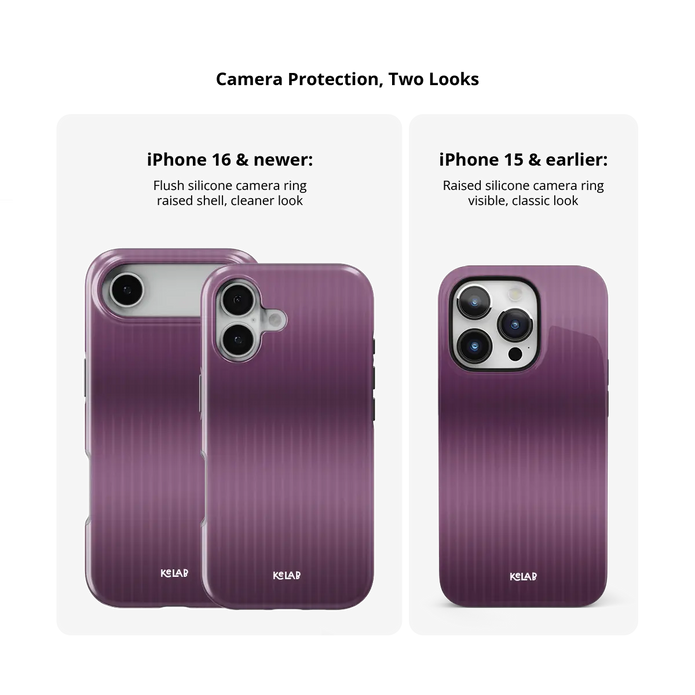 Violet Reverie | Purple Gradient Fluted Glass iPhone Case