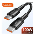Toocki 100W Type C to USB C Cable PD 3.0 Quick Charge 4.0 Fast Charging Type C to Type C for iPhone 15 Macbook Samsung Xiaomi