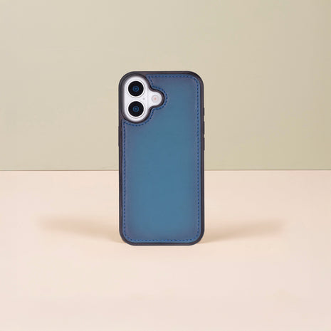 Leathere iPhone 17 Wallet Case – Blue - New York