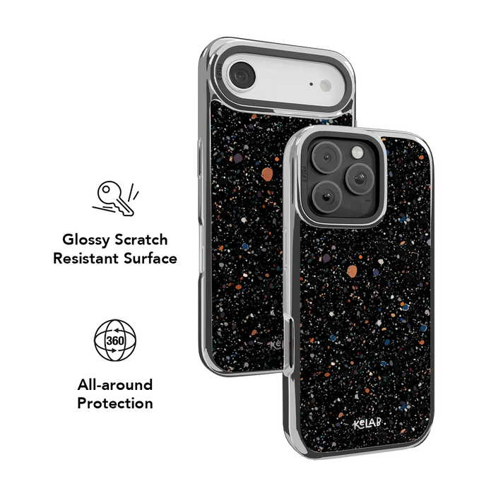 Obsidian Mist | Black Paint Splatter iPhone Case