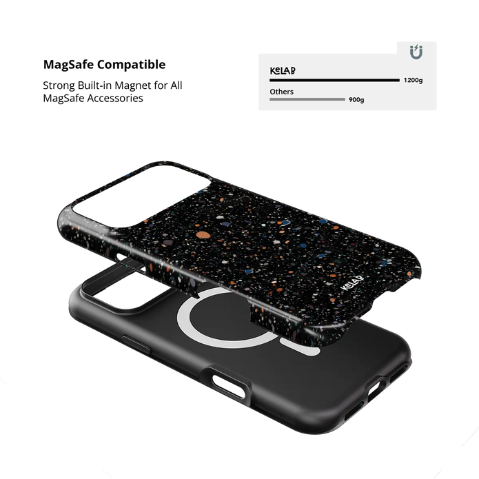 Obsidian Mist | Black Paint Splatter iPhone Case