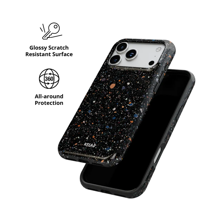 Obsidian Mist | Black Paint Splatter iPhone Case