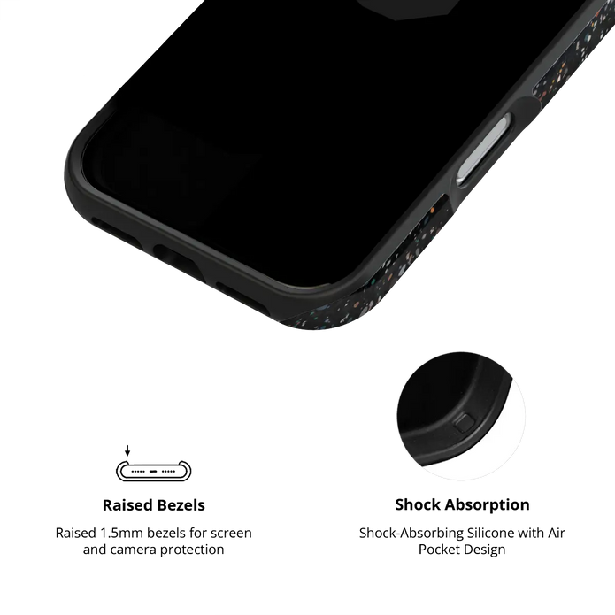 Obsidian Mist | Black Paint Splatter iPhone Case