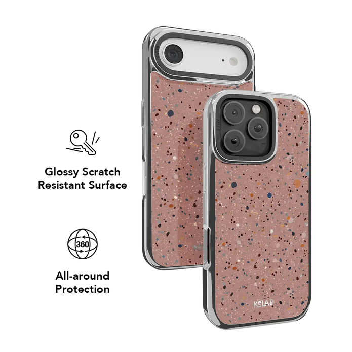 Rose Clay | Pink Paint Splatter iPhone Case