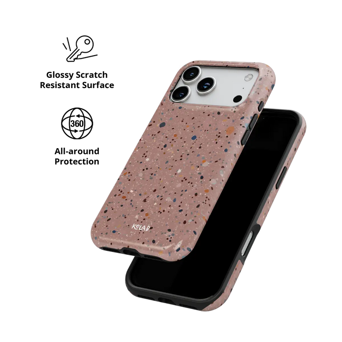 Rose Clay | Pink Paint Splatter iPhone Case