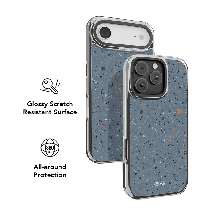 Seaside Drift | Blue Paint Splatter iPhone Case