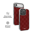 Maroon Check | Burgundy Checkerboard iPhone Case