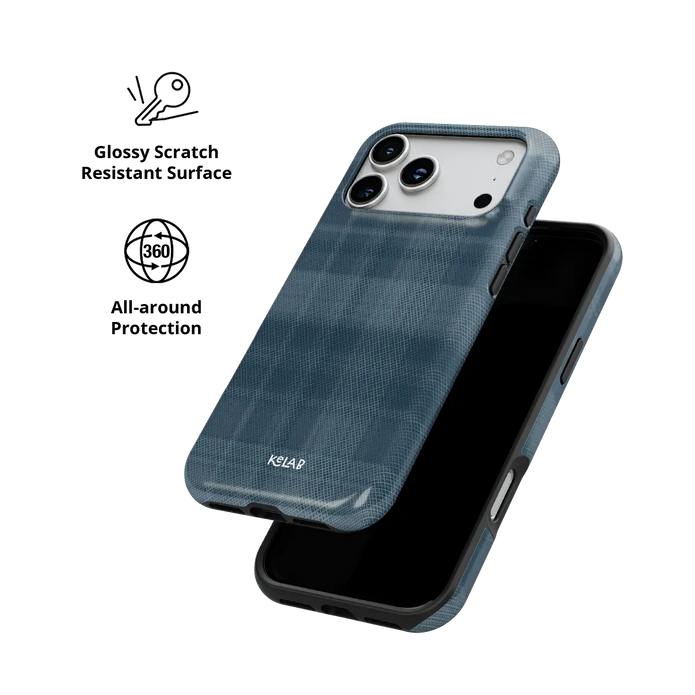 Denim | Blue Flannel Plaid iPhone Case