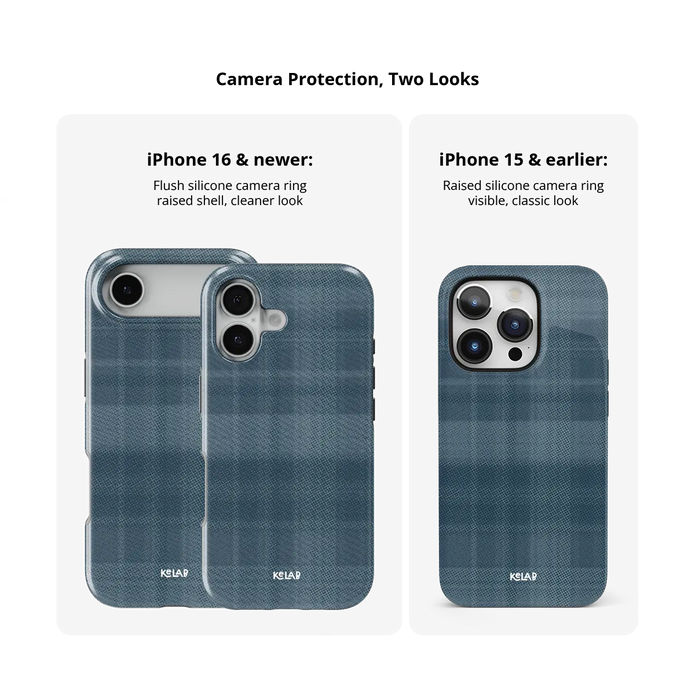 Denim | Blue Flannel Plaid iPhone Case