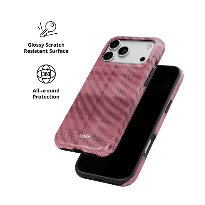 Rosé | Pink Flannel Plaid iPhone Case