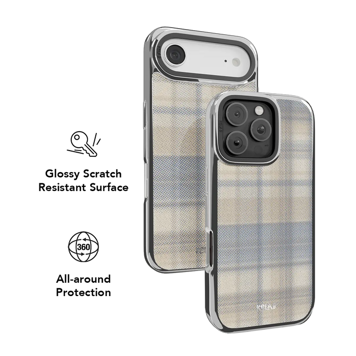Oatmilk | Beige Flannel Plaid iPhone Case
