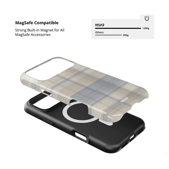 Oatmilk | Beige Flannel Plaid iPhone Case