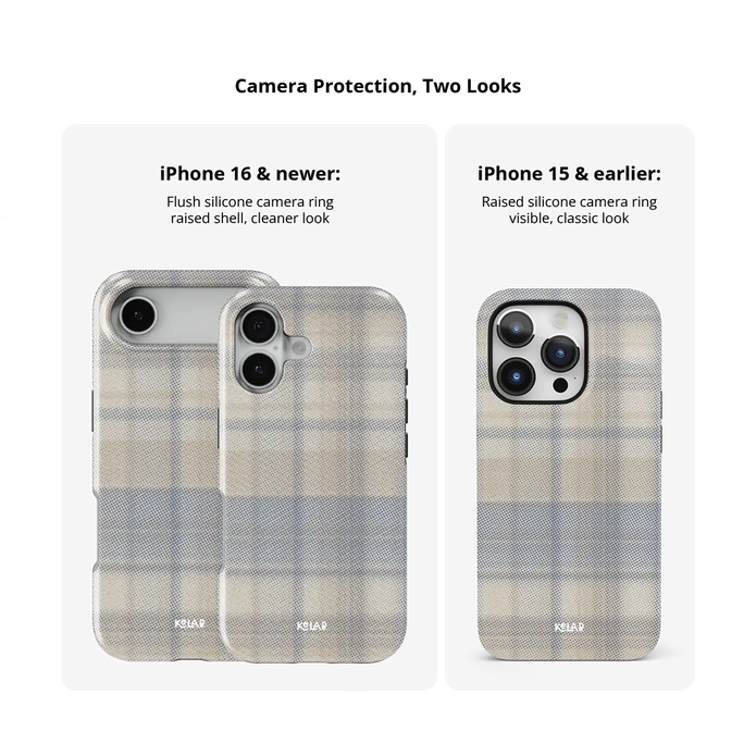 Oatmilk | Beige Flannel Plaid iPhone Case