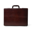 Executive Croco Leather Briefcase/Suitcase- Brown