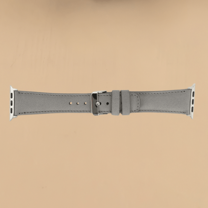 Apple Watch Grey Leather Strap - Boston