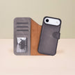 Premium Leather iPhone Air Wallet Case – Gray - Austin