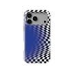 Blue Illusion | Blue Checkered Optical Illusion iPhone Case
