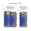 Blue Illusion | Blue Checkered Optical Illusion iPhone Case