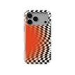 Sunflare | Orange Checkered Optical Illusion iPhone Case