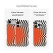 Sunflare | Orange Checkered Optical Illusion iPhone Case
