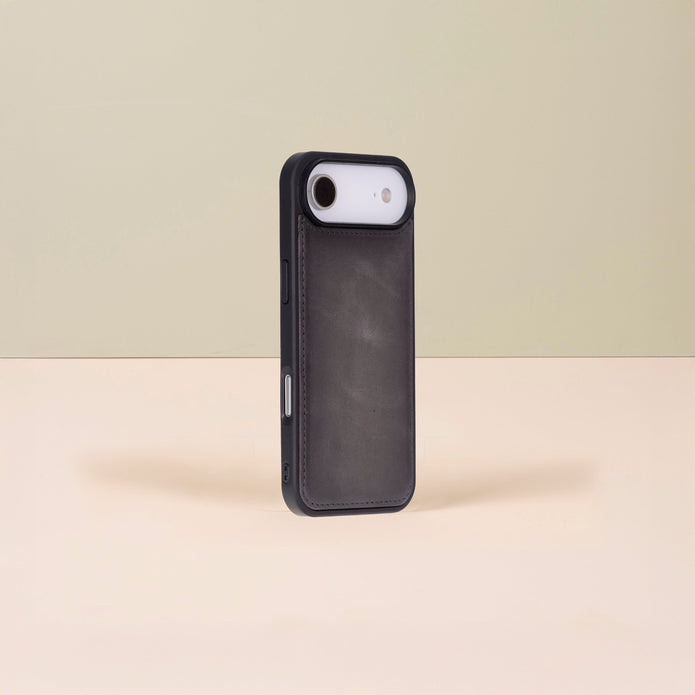 Premium Leather iPhone Air Wallet Case – Gray - Austin