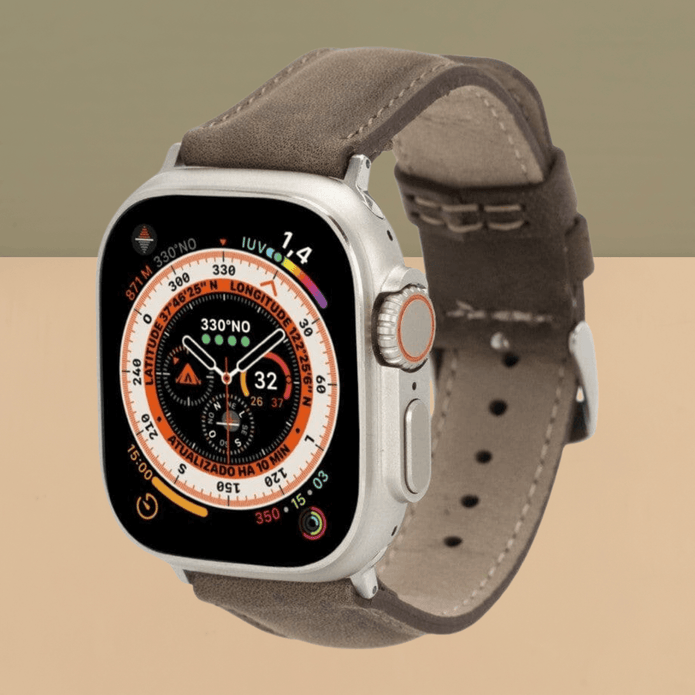 Apple Watch Brown Leather Strap - Boston