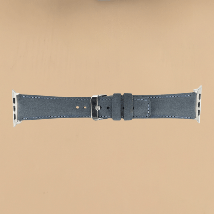 Apple Watch Blue Leather Strap - Boston