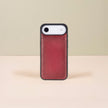 Premium Leather iPhone Air Wallet Case – Red - Austin