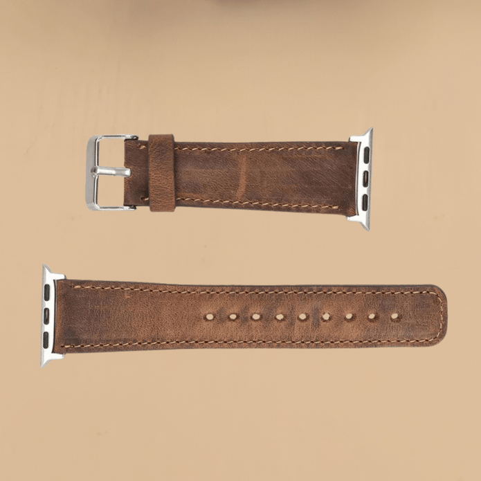 Apple Watch Dark Brown Leather Strap - Boston