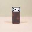 Leather iPhone 17 Pro Wallet Case – Brown - Austin