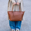 The Leathere New York Tote - Cognac