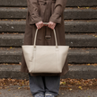 The Leathere New York Tote - Beige