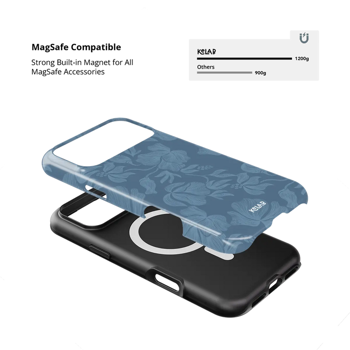 Cerulean | Dusty Blue Floral iPhone Case