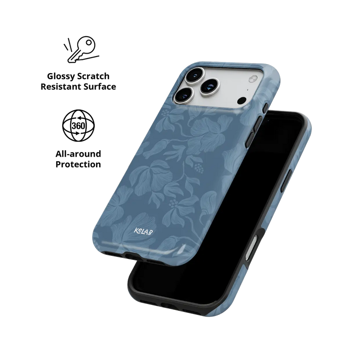 Cerulean | Dusty Blue Floral iPhone Case