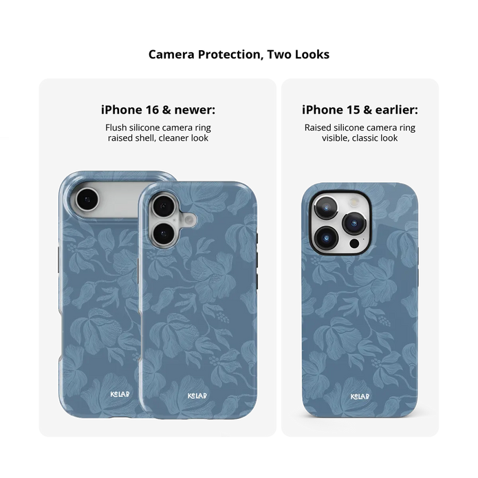 Cerulean | Dusty Blue Floral iPhone Case