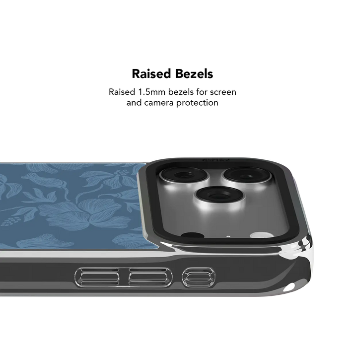 Cerulean | Dusty Blue Floral iPhone Case