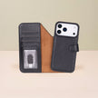 Leather iPhone 17 Pro Max Wallet Case – Black - Austin