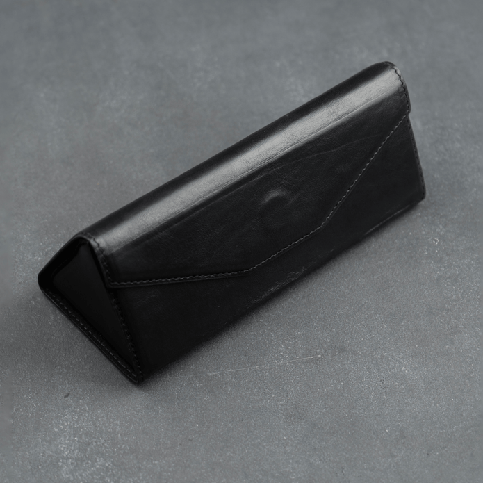 Luxury Leather Sunglasses Case - Black - Louisville