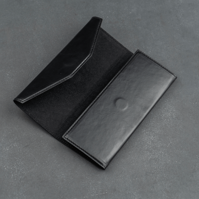 Luxury Leather Sunglasses Case - Black - Louisville