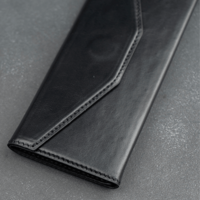 Luxury Leather Sunglasses Case - Black - Louisville