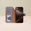 Leather iPhone 17 Pro Max Wallet Case – Gray - Austin