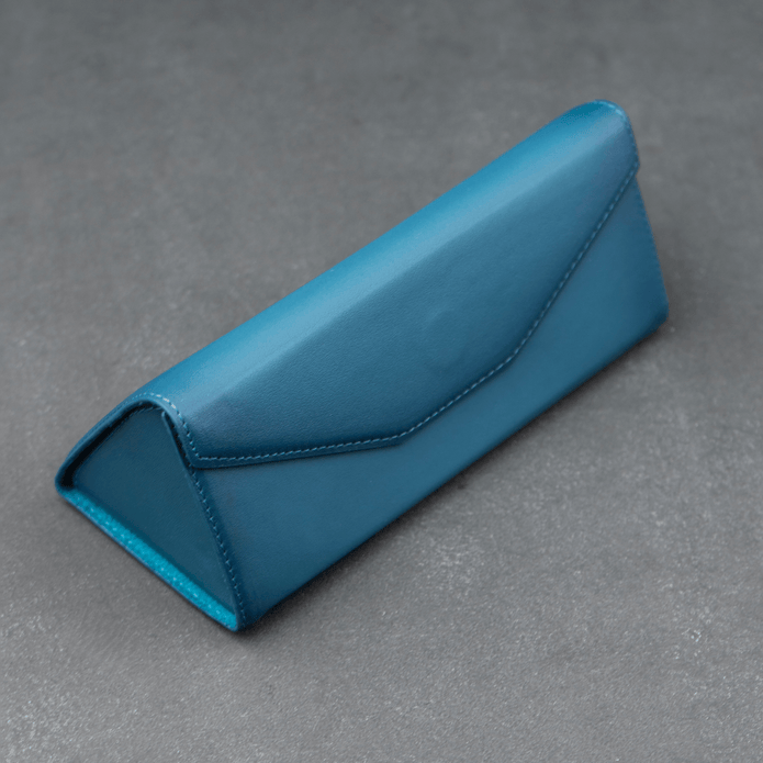 Luxury Leather Sunglasses Case - Dark blue - Louisville