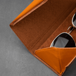 Luxury Leather Sunglasses Case - Rustic Brown - Louisville