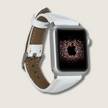 Classic White Leather Apple Watch Band - Dallas